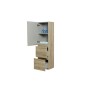 Qubist White Oak Wall Hung Tall Boy